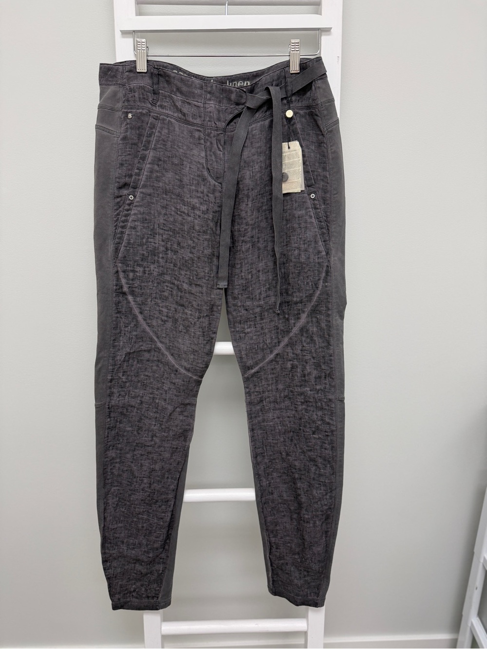 Sandwich_ Linen Pant, acid charcoal, EU 38, NWT,